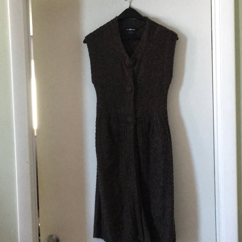 Brown Duster Sweater Vest